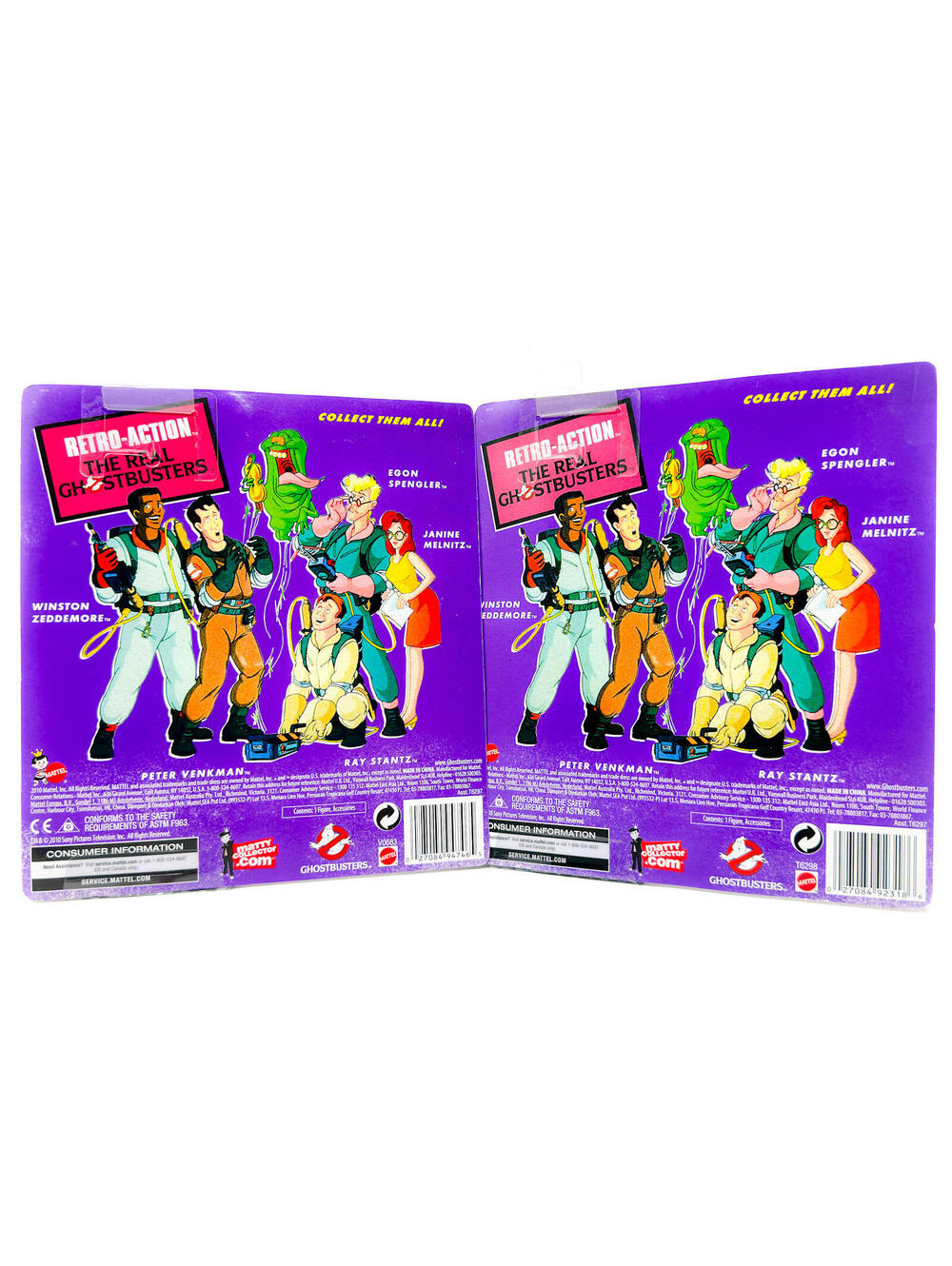 Theβ Real Ghostbusters Retro Action Egon Spengler Peter Venkman Figures 2010 New - Picture 2 of 2